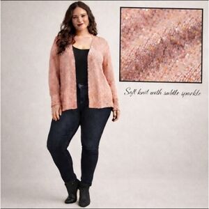  LANE BRYANT 18/20 Women's multi- color Pink sparkly cardigan